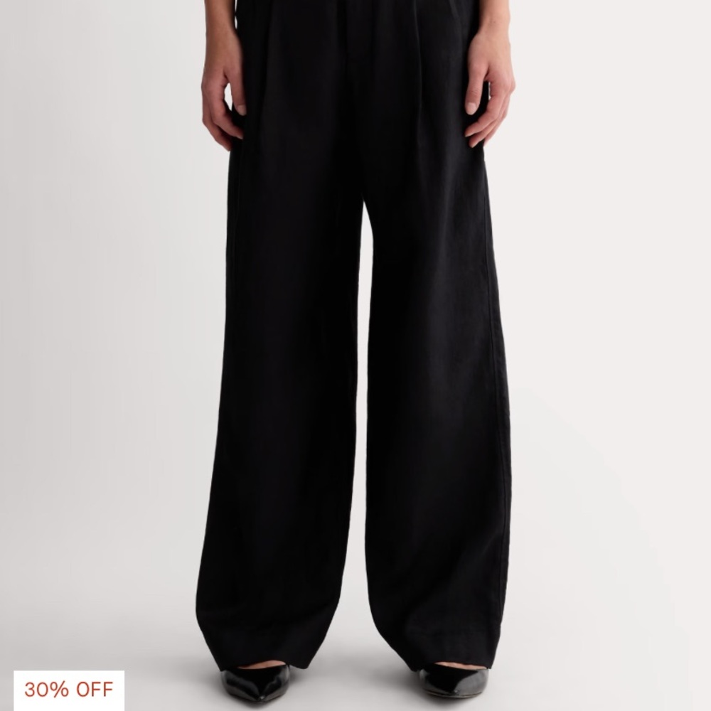 Everlane way-high drape Black Wide-Leg Pants